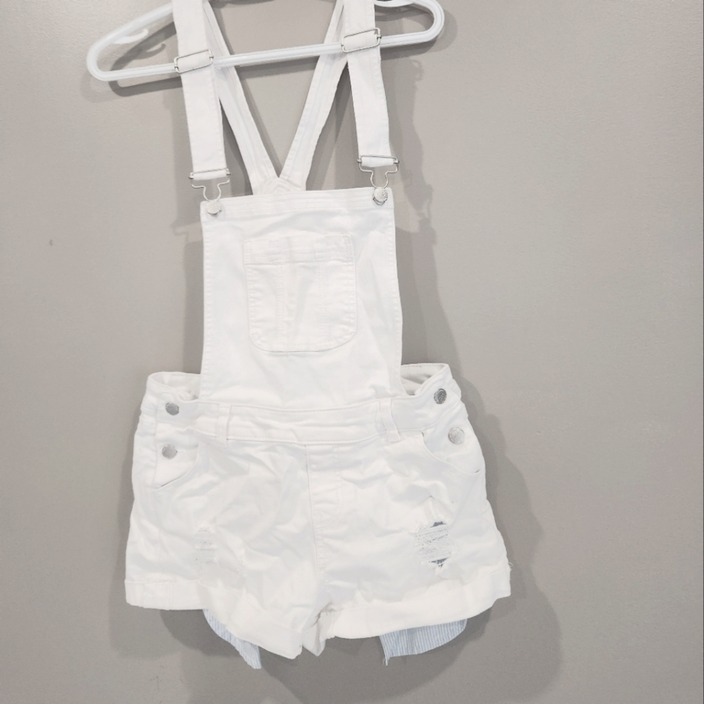 White Overalls - Basic Denim - Size M
